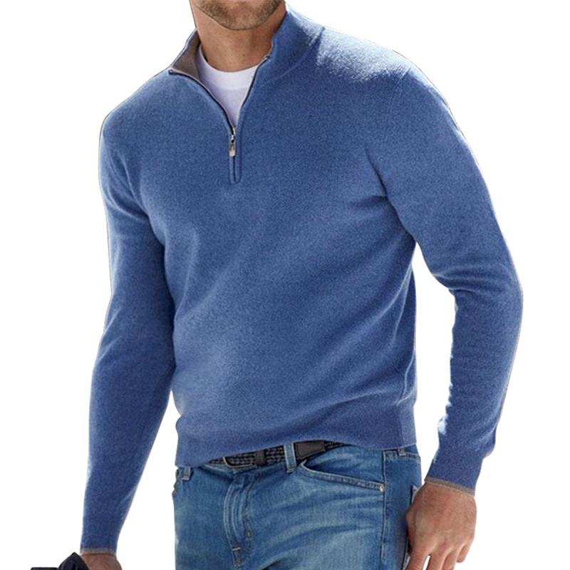 Herr Bekväm Tröja med Dragkedja och Långärmad Design 0