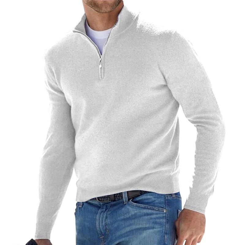 Herr Bekväm Tröja med Dragkedja och Långärmad Design 2