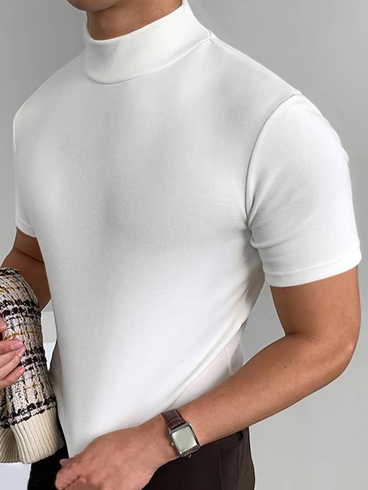 Herr-T-shirt med Polokrage