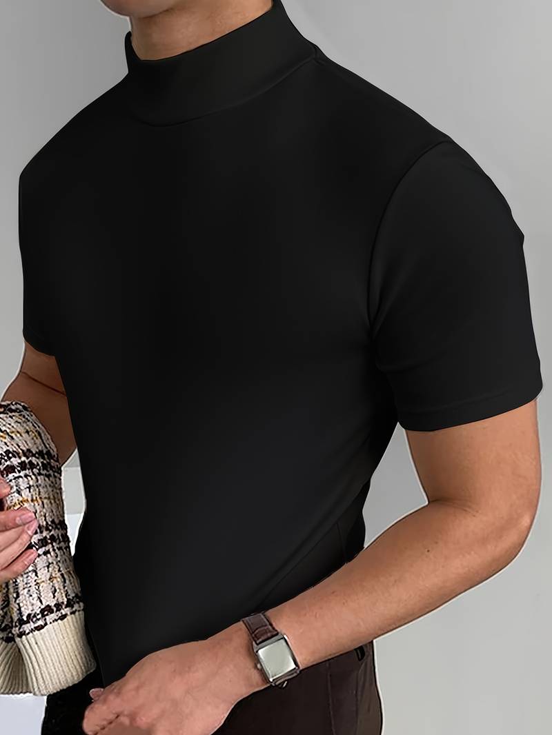 Herr-T-shirt med Polokrage