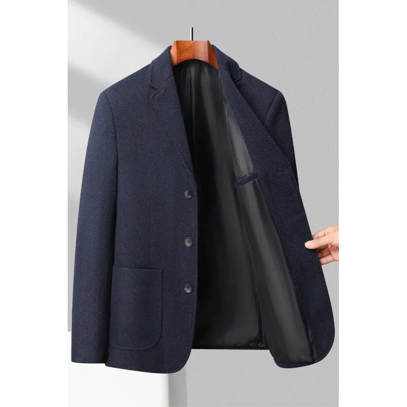 Herreblazer | Skåret jakkeslag | Ensfarget