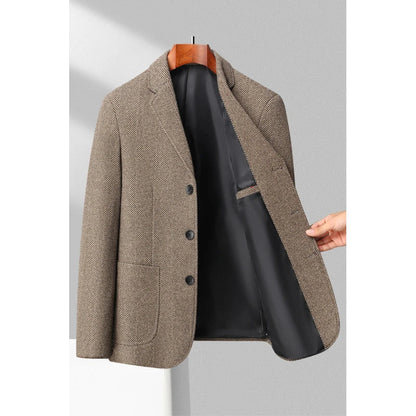 Herreblazer | Skåret jakkeslag | Ensfarget