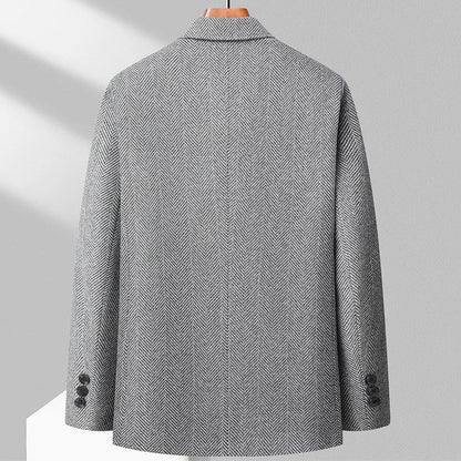 Herreblazer | Skåret jakkeslag | Ensfarget