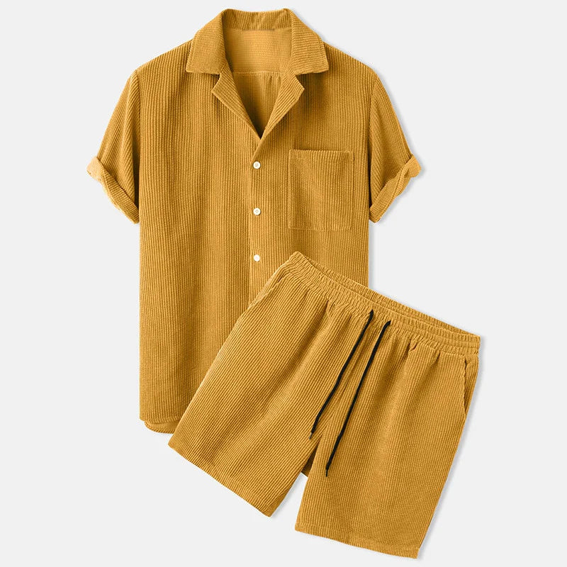 Herr Set Med Skjorta Och Shorts