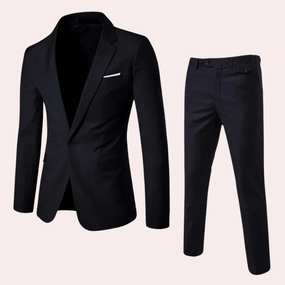 Herrar Formell Set med Blazer och Skräddarsydda Byxor