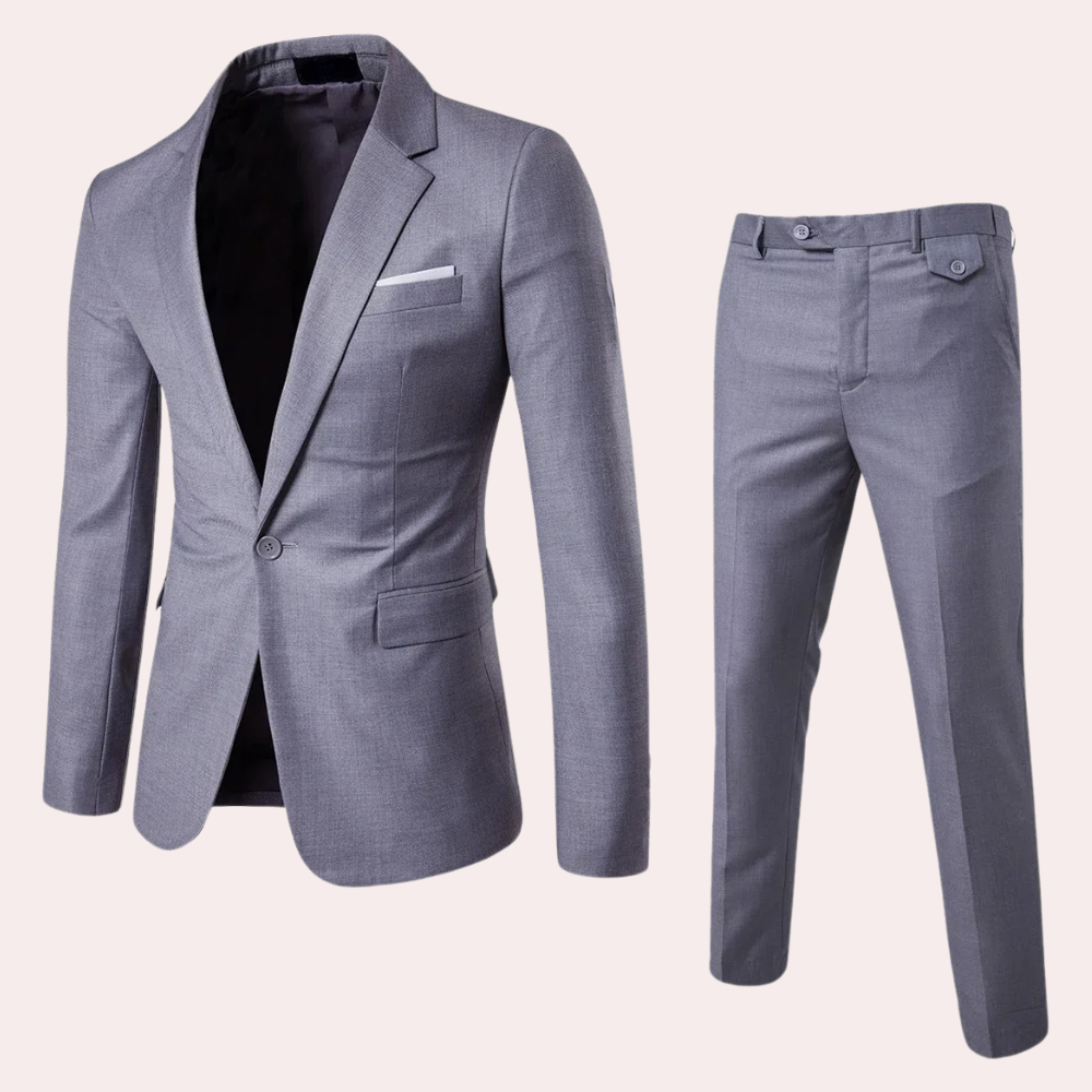 Herrar Formell Set med Blazer och Skräddarsydda Byxor