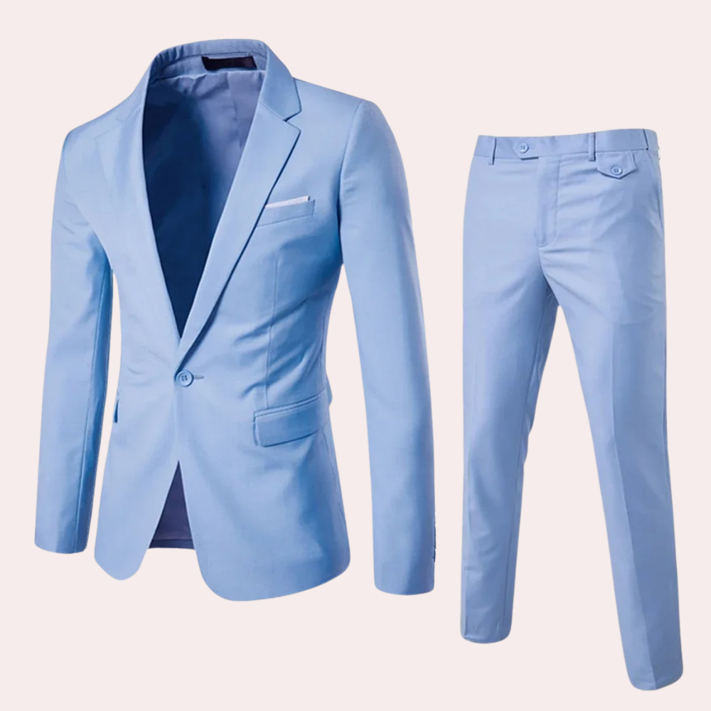 Herrar Formell Set med Blazer och Skräddarsydda Byxor