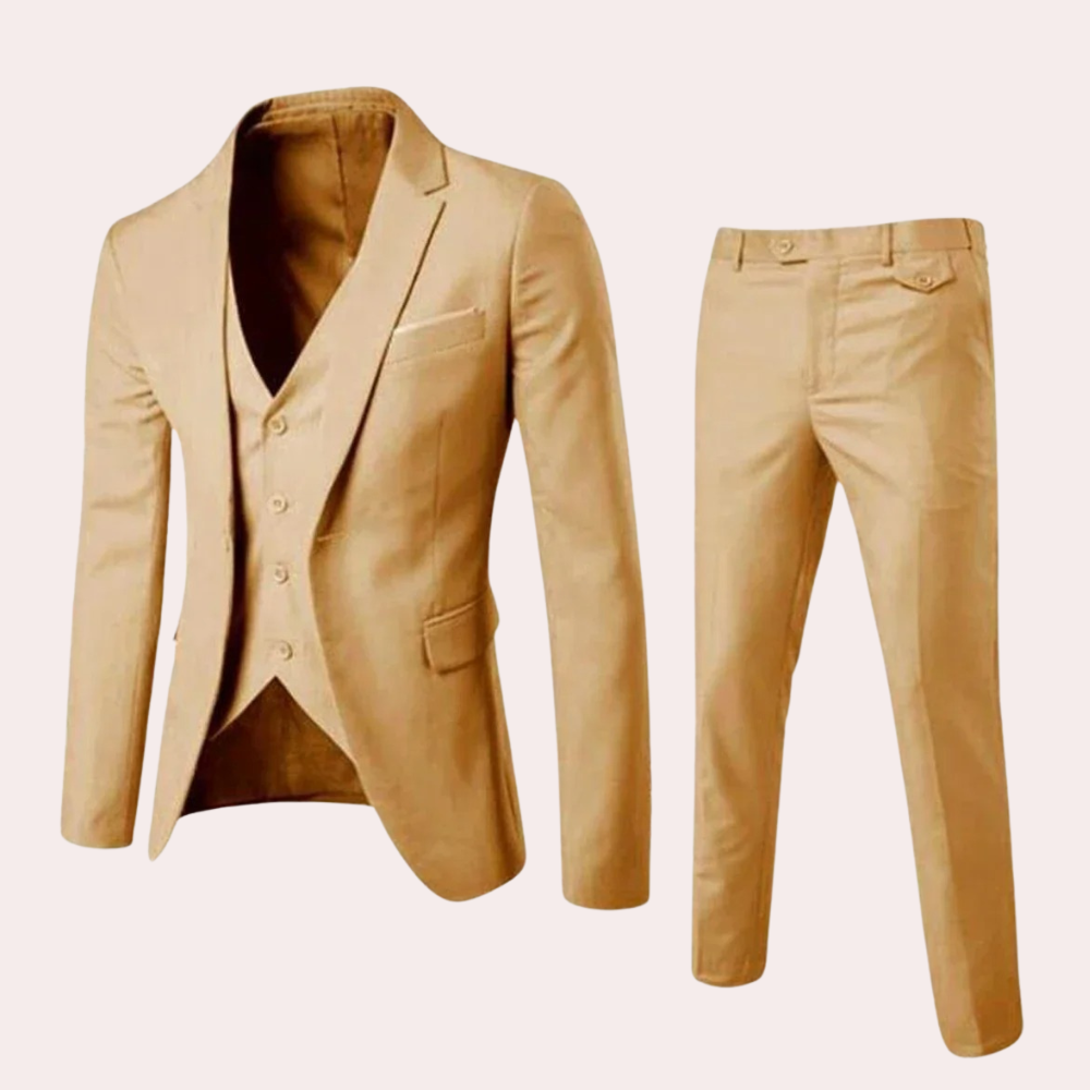 Herrar Formell Set med Blazer och Skräddarsydda Byxor