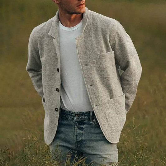 Herrens Modern Blazer med Lång Ärme och Standardlängd 0