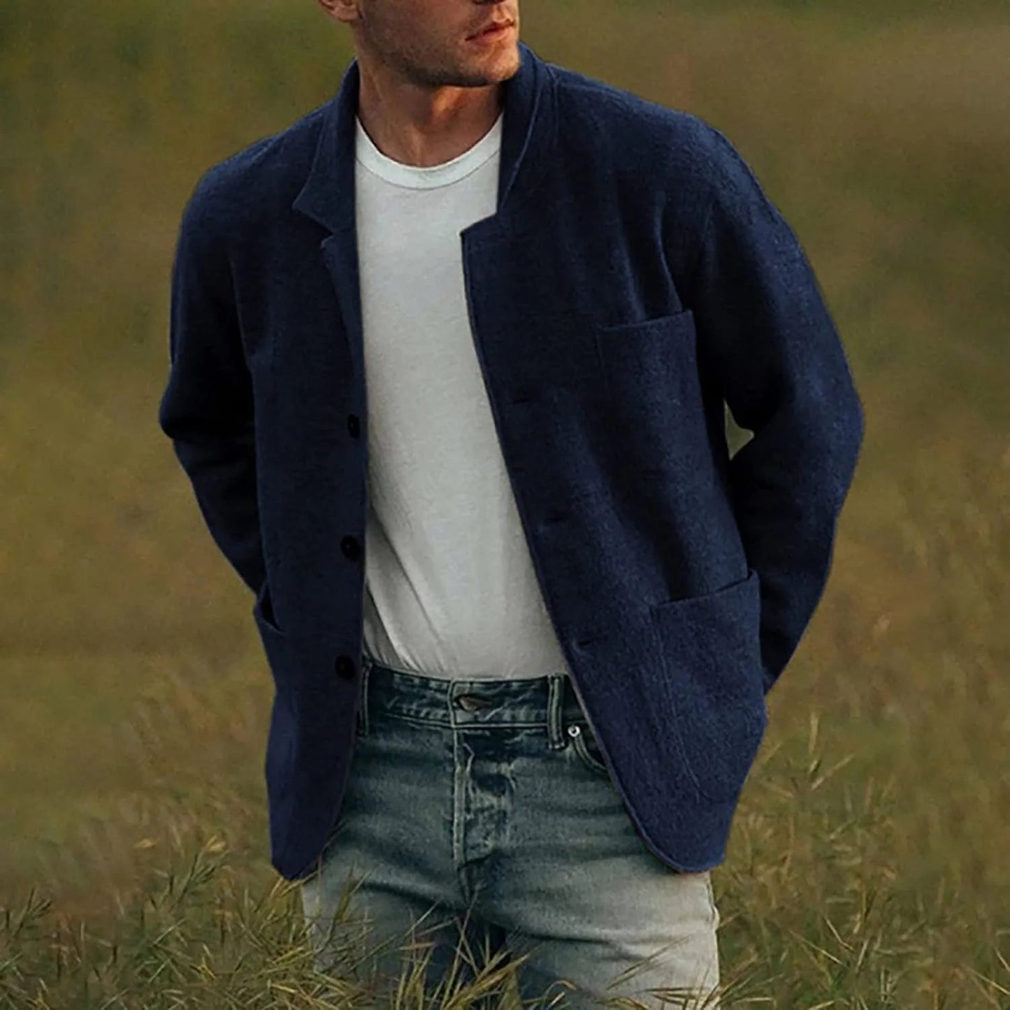 Herrens Modern Blazer med Lång Ärme och Standardlängd 2