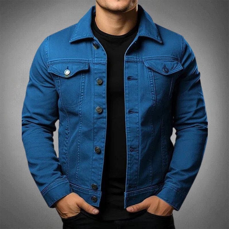 Herr Denimjacka | Knäppning | Fickor