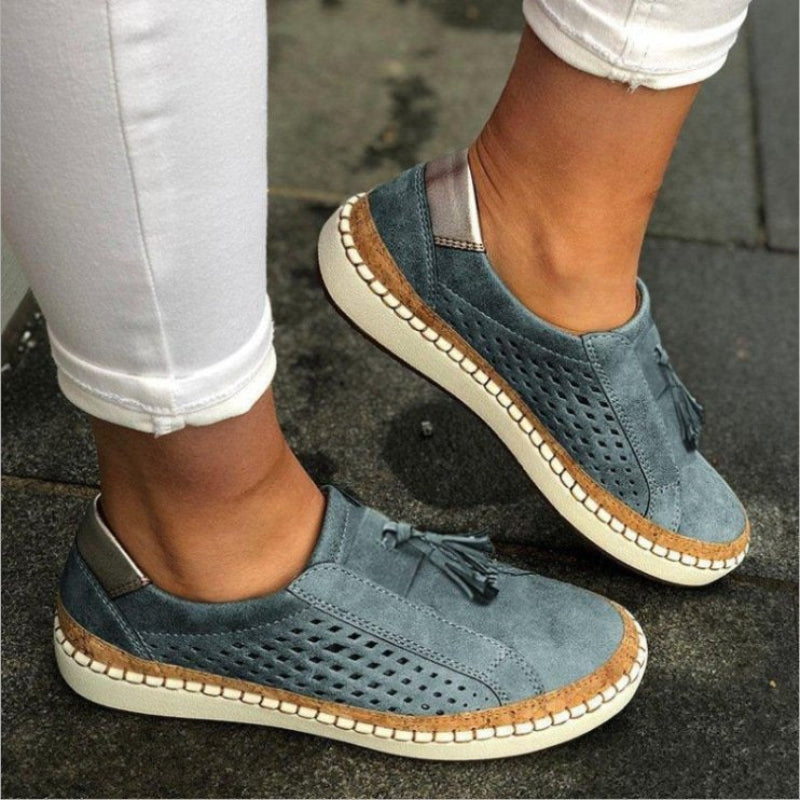 Kvinnors Bekväma Andningsbara Slip-on Skor med Flexibel Sula 4
