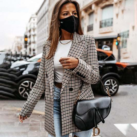 Dam Blazer | Rutigt Mönster
