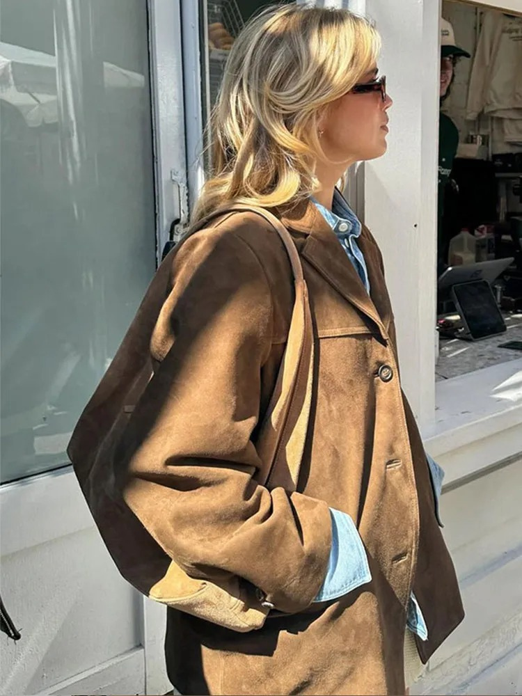 Kvinnors Oversized Trenchcoat med Lång Ärmlängd 3