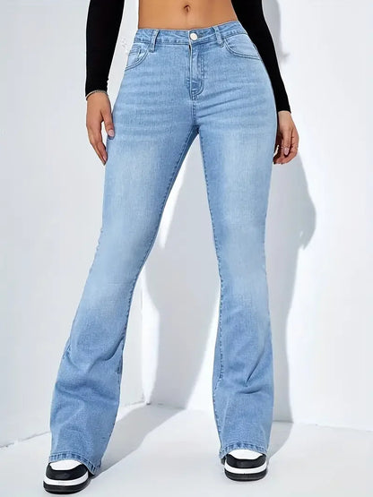 Dam Jeans | Hög Midja | Utsvängda Ben