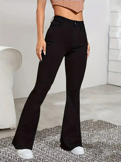 Dam Jeans | Hög Midja | Utsvängda Ben