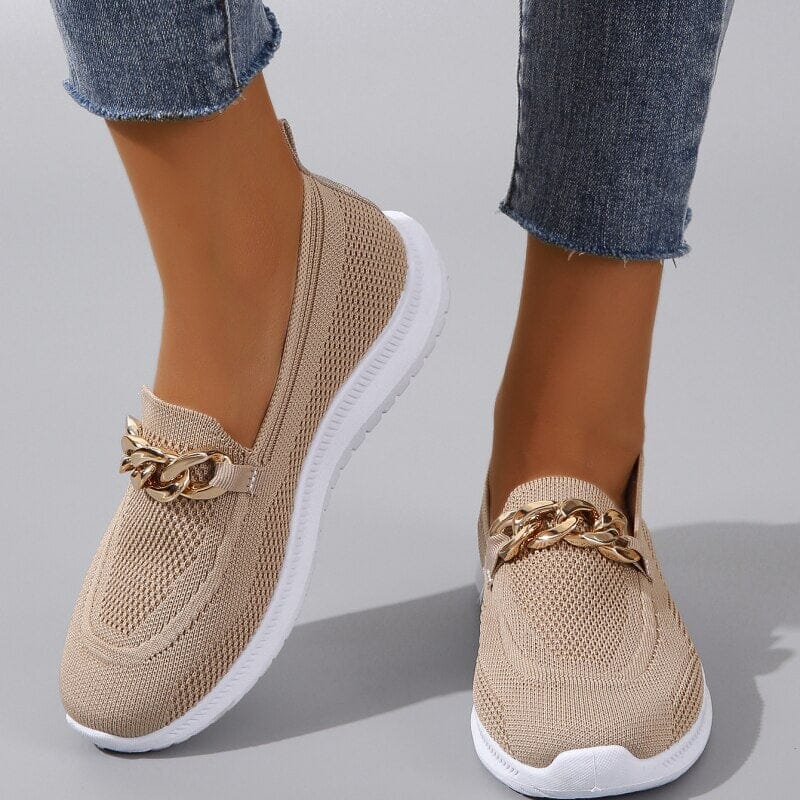 Dam Sneakers med Guldkedjedesign