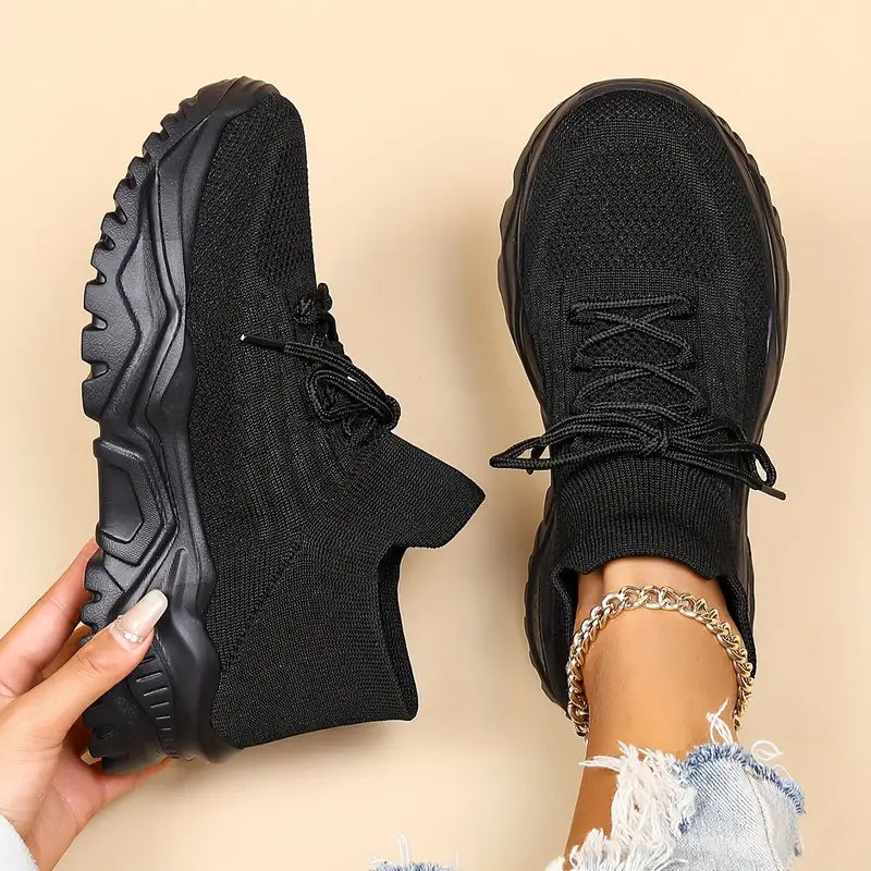 Dam Sneakers med Snörning och Flexibel Sula