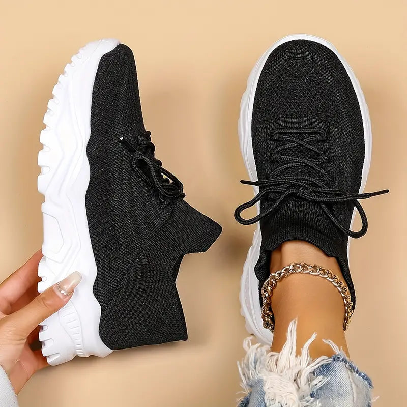 Dam Sneakers med Snörning och Flexibel Sula