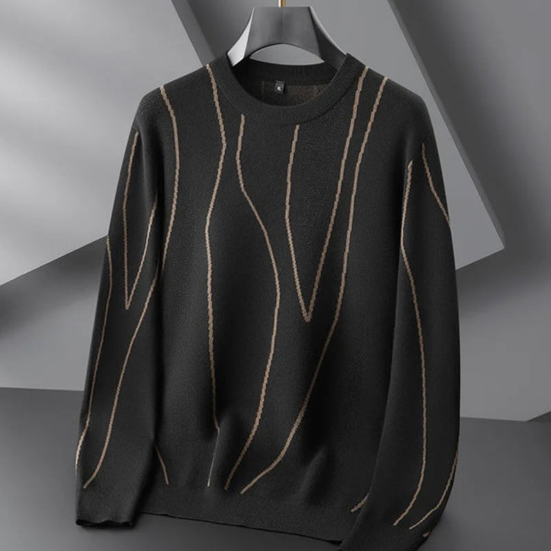 Herre Sweater med Rund Hals