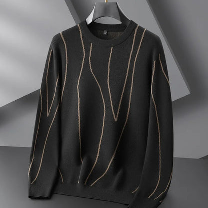 Herre Sweater med Rund Hals