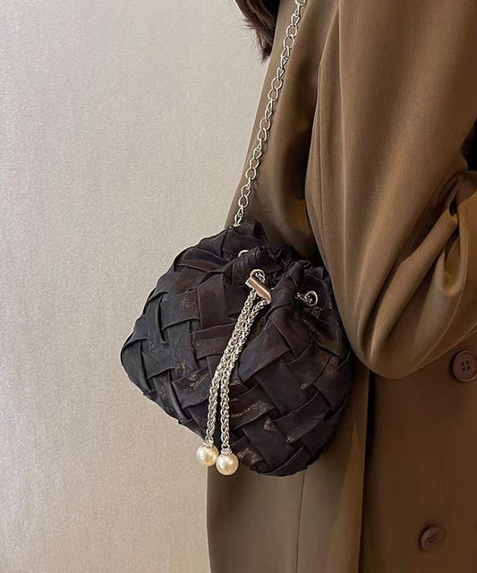 Dam Modern Bomull Crossbody Väska med Axelrem