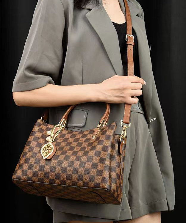 Dam Elegant Läder Tote Handväska med Dragkedja