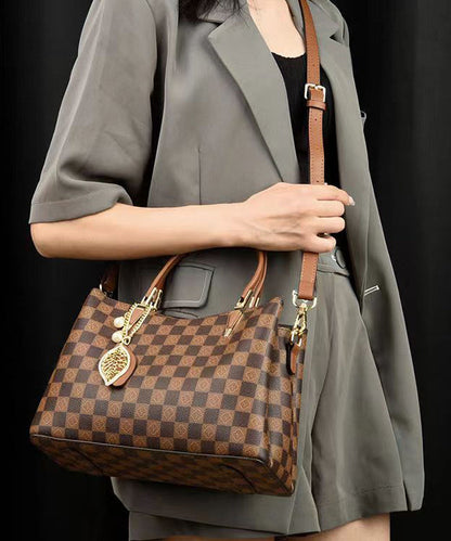 Dam Elegant Läder Tote Handväska med Dragkedja