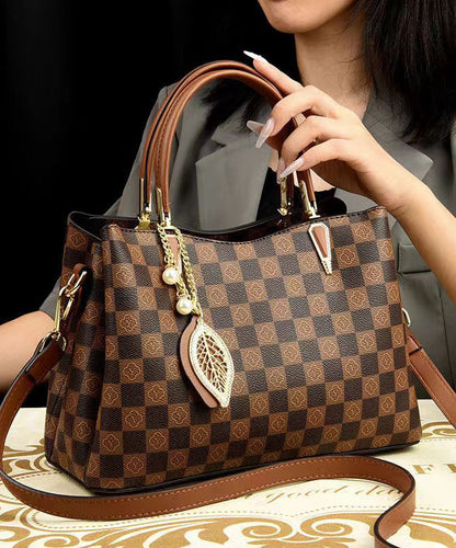 Dam Elegant Läder Tote Handväska med Dragkedja
