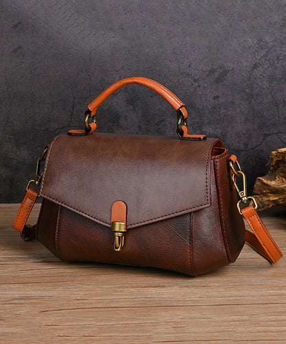Unisex Elegant Kalvläder Messenger-väska med Justerbar Rem