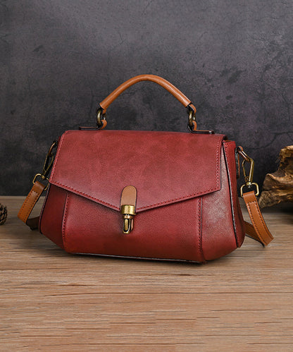Unisex Elegant Kalvläder Messenger-väska med Justerbar Rem