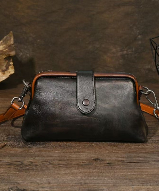 Herrarnas Hållbara Kalvläder Messenger Väska med Zip-Up Stängning