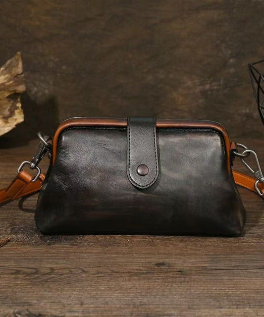 Herrarnas Hållbara Kalvläder Messenger Väska med Zip-Up Stängning