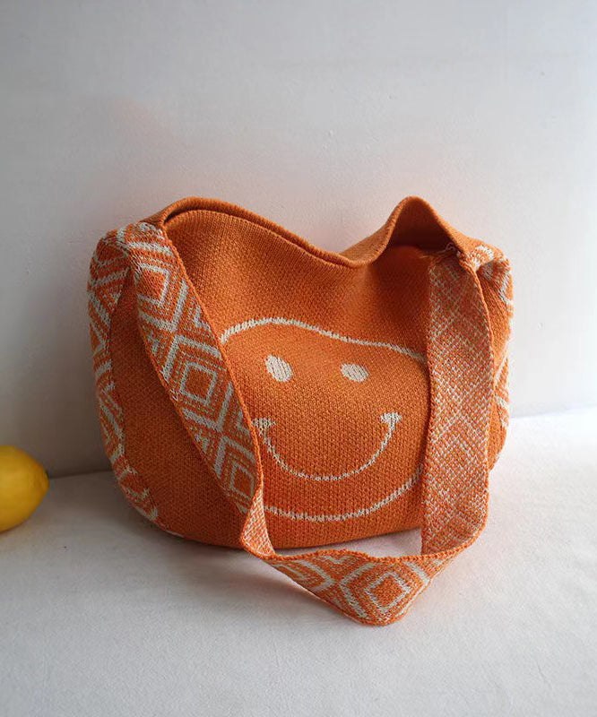 Variant image for Unisex Trendig Bomull Messenger Väska med Leende Ansikte-1