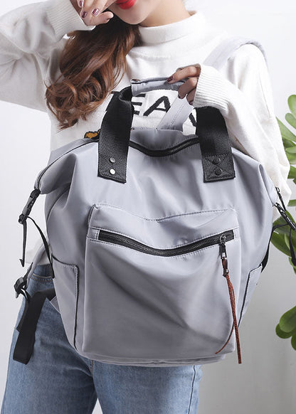 Unisex Retro Bomuldsrygsæk med Praktiske Lommer