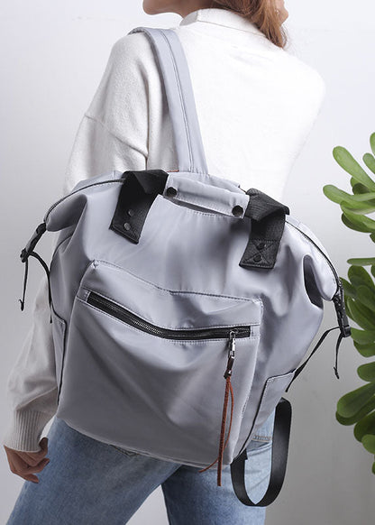 Unisex Retro Bomuldsrygsæk med Praktiske Lommer