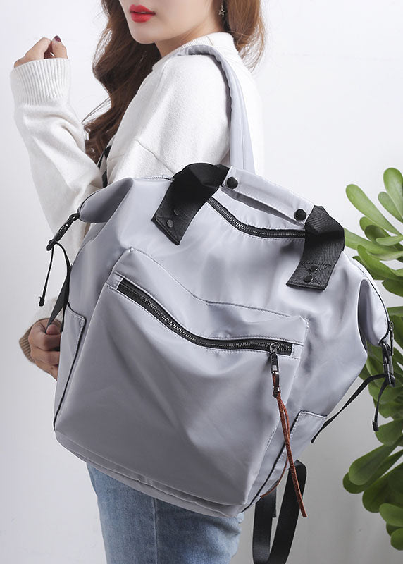 Unisex Retro Bomuldsrygsæk med Praktiske Lommer