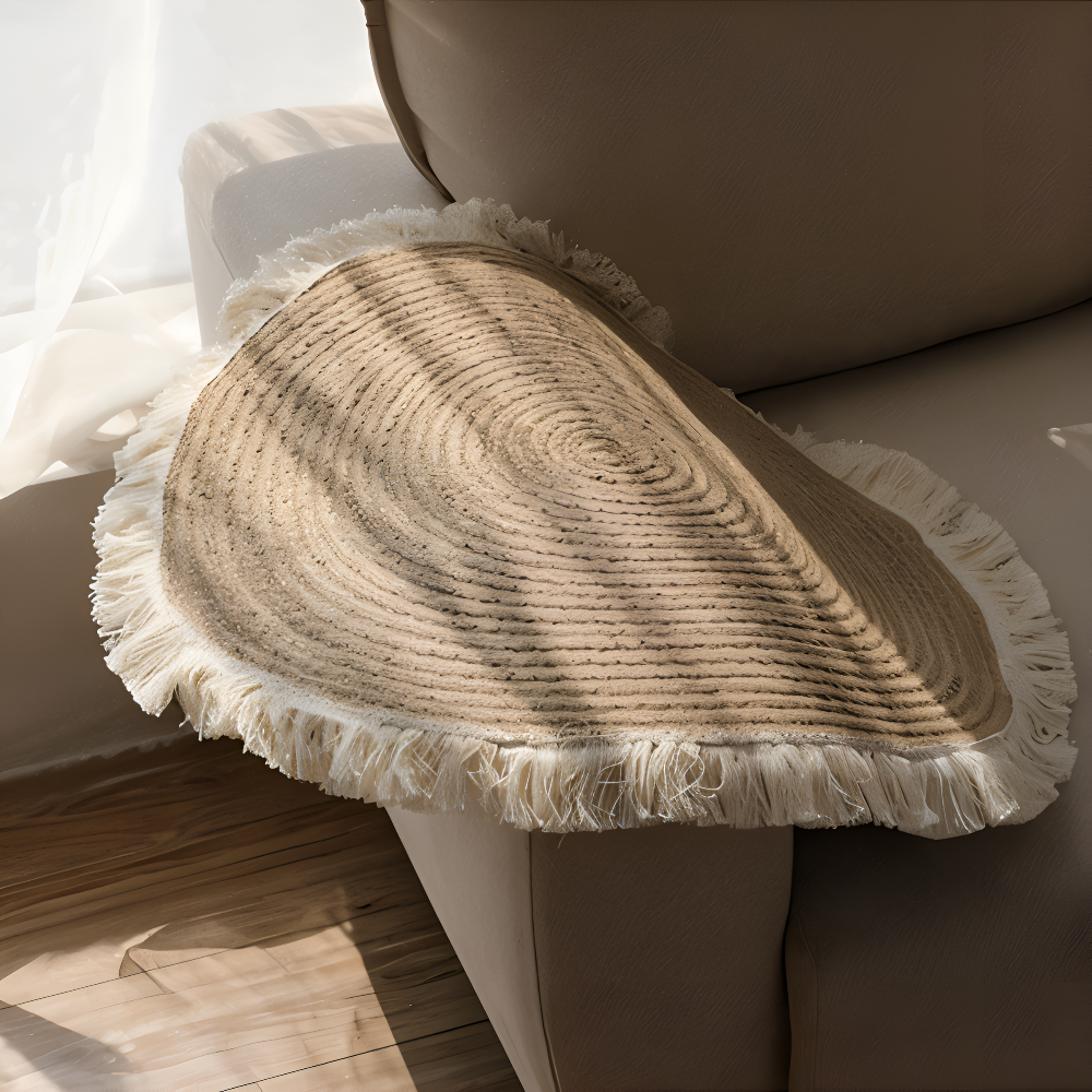 Rund Matta – Flätad Design För Inomhusbruk 3