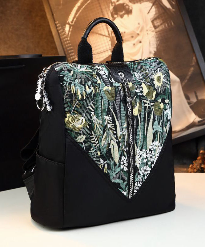 Damen Elegant Kalvläder Ryggsäck med Flera Fickor