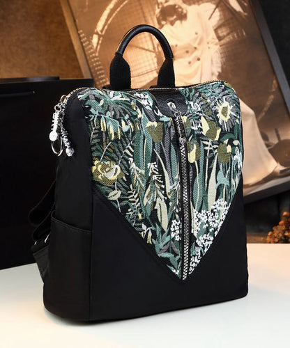 Damen Elegant Kalvläder Ryggsäck med Flera Fickor