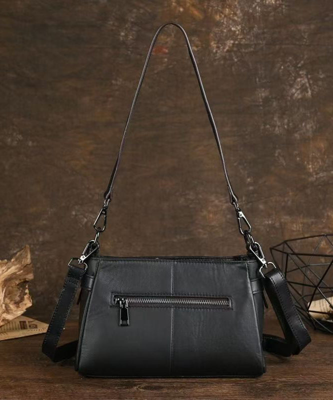 Herrar Elegant Kalvläder Messenger Väska med Djurprägling