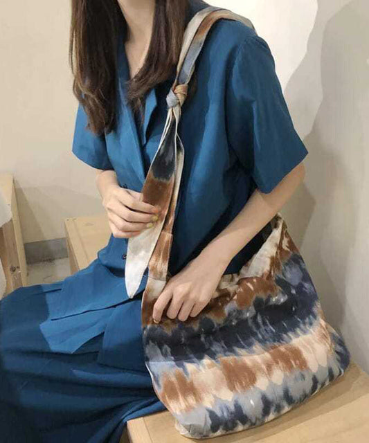 Unisex Stylish Canvas Messenger Bag with Unique Lacing
