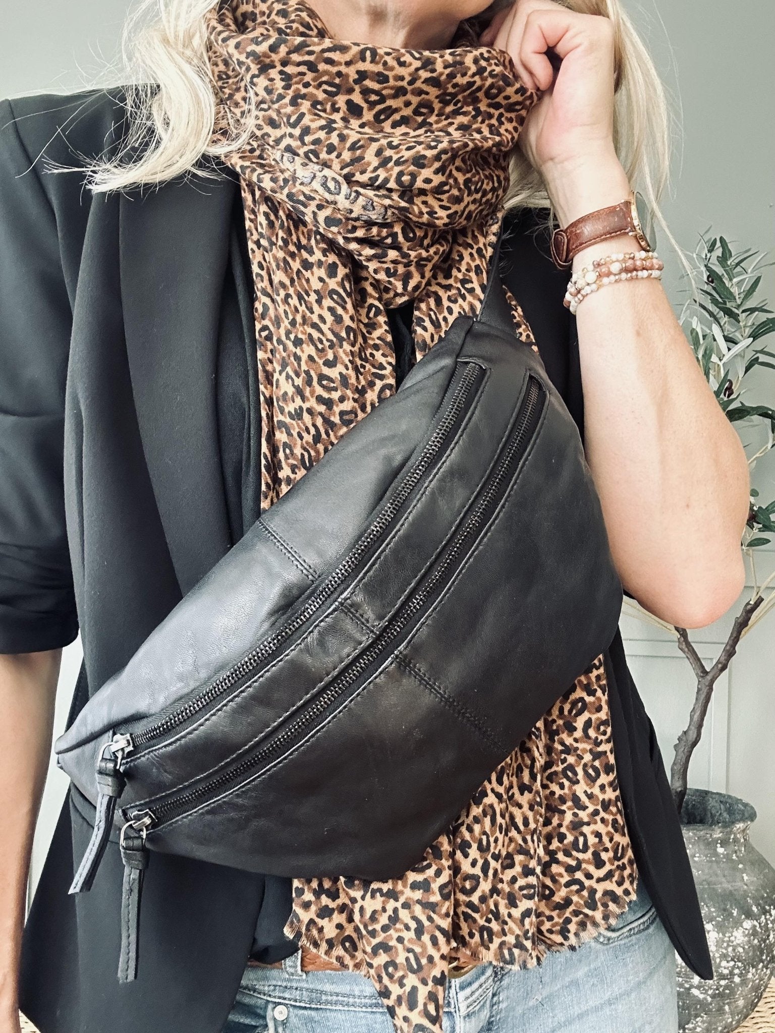 Unisex Bumbag med Justerbart Bälte och Flera Fack 1