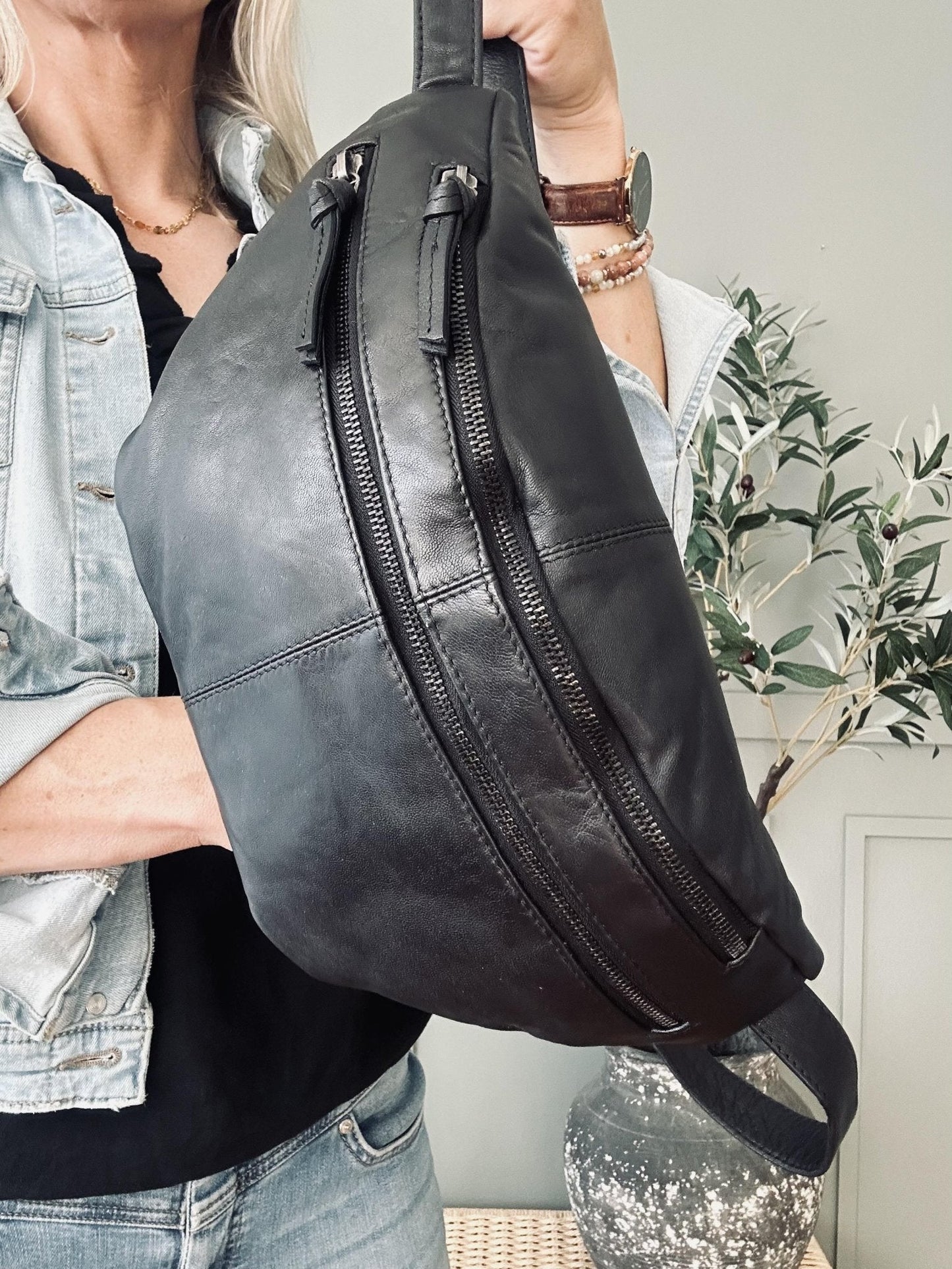 Unisex Bumbag med Justerbart Bälte och Flera Fack 5