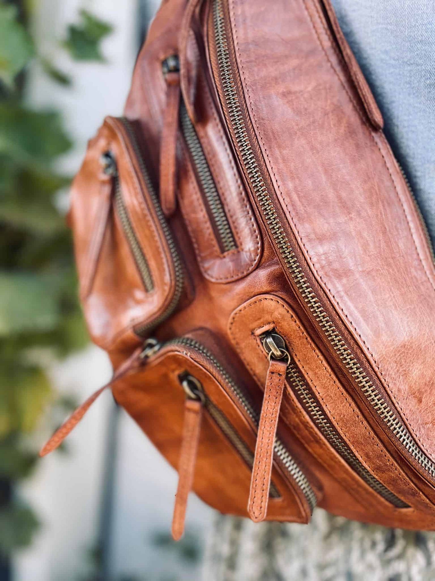 Unisex Stor Bumbag i Hållbart Tyg med Justerbar Rem