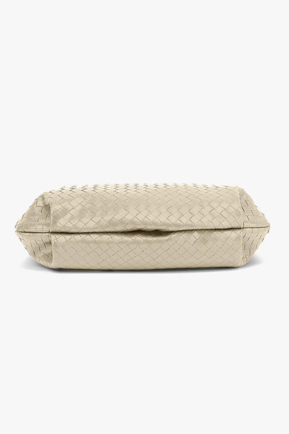 Dam Flätad Polyester Handväska med Avtagbar Rem och Inre Fickor